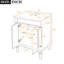 Meuble-lavabo moderne de 24 po avec lavabo en céramique lustrée, poignées en métal exquis et grand espace de rangement pour l'évier supérieur d'organisation, armoires de style rétro à 2 niveaux avec charnières à fermeture en douceur
