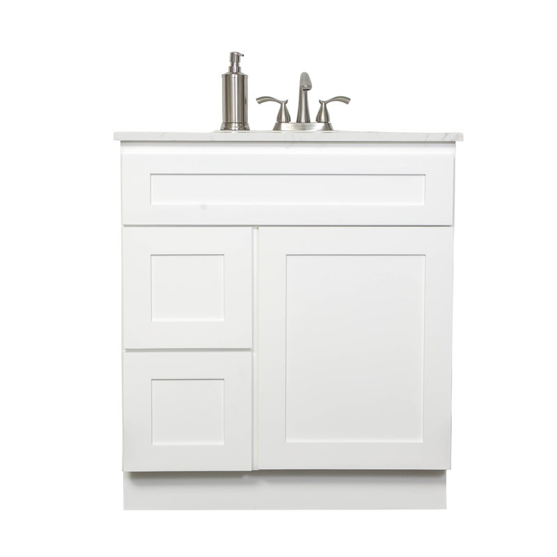 30'' Bathroom Vanity Base Only, White