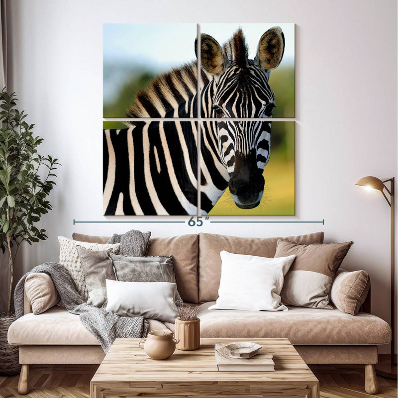 Brampt Staring Zebra, 50" H x 50" W