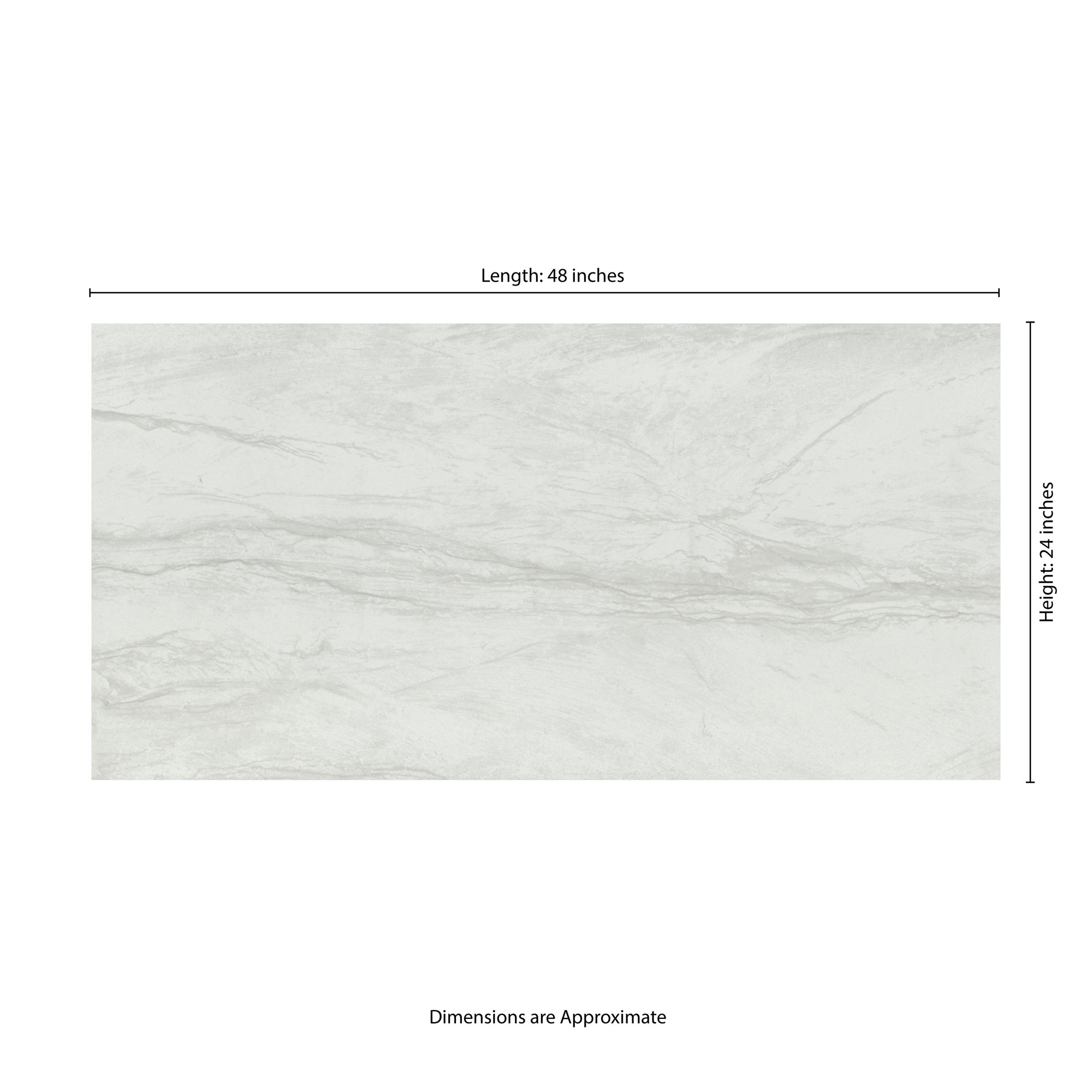 Marnix 24 in. x 48 in. Polished Porcelain Stone Look Floor and Wall Tile, Alabaster