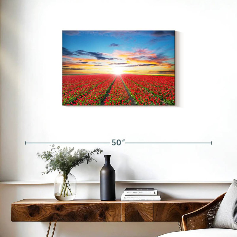 Harnek Tulip Field Sunshine, 20" H x 30" W