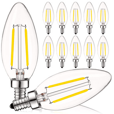 4 W (équivalent à 40 W), DEL B11, ampoule à intensité variable, culot E12 / candélabre