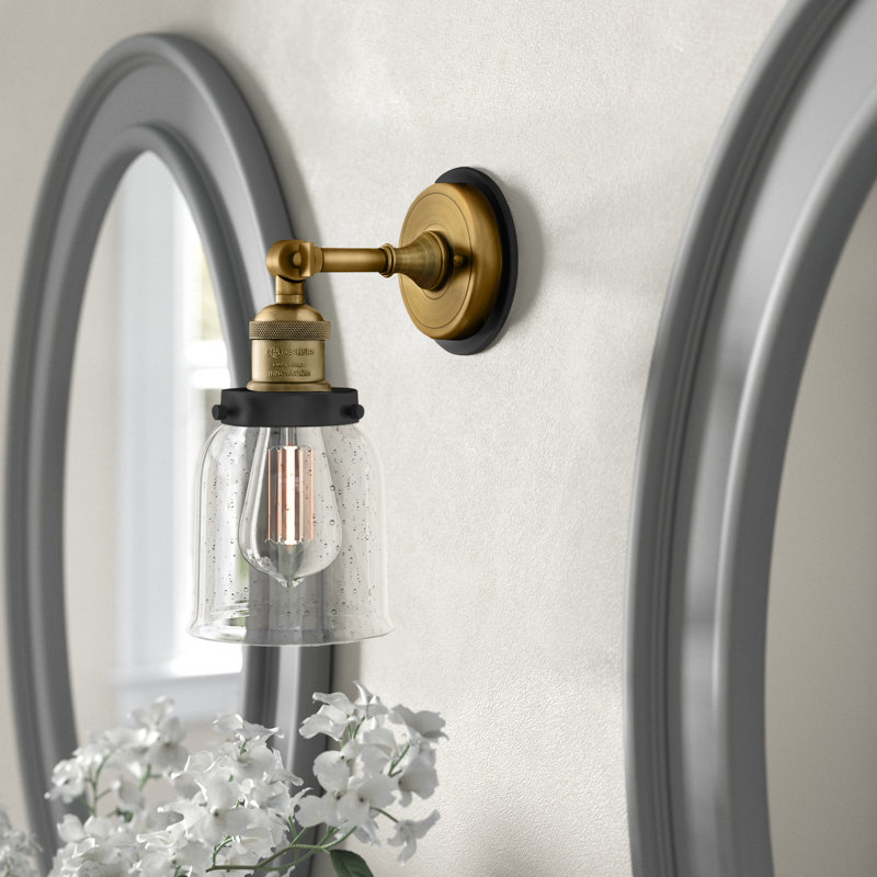 Clara Armed Sconce, Seedy, Black Antique Brass/Matte Black
