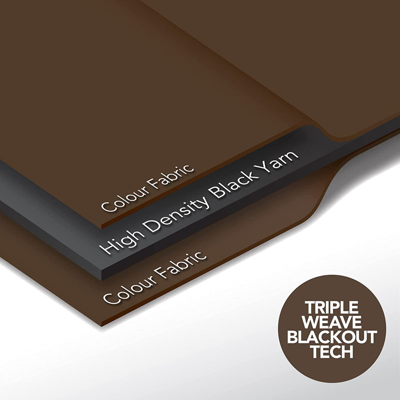 Malone Room Darkening Thermal Curtain, Chocolate, Width 132 x Drop 138cm