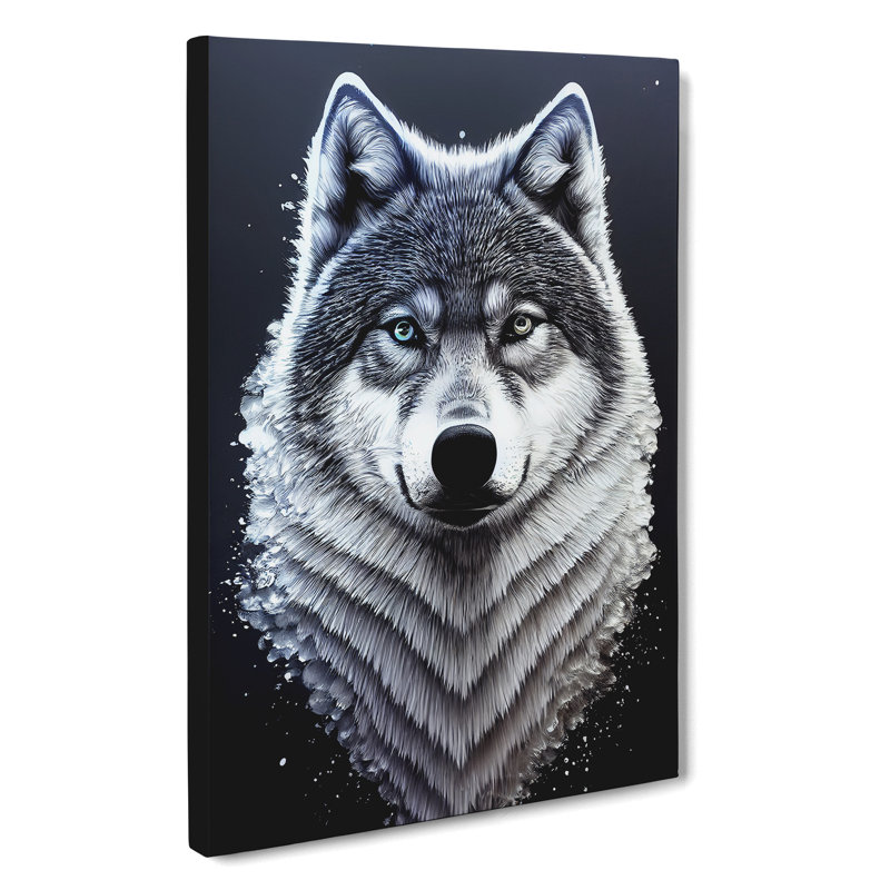 Bust Of The Wolf No.1 - Wrapped Canvas, 50cm H x 35cm W x 3cm D