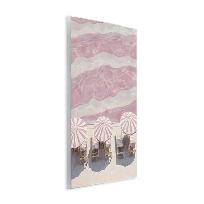 Art mural rose après-midi à la plage, design par Annabelle Hall