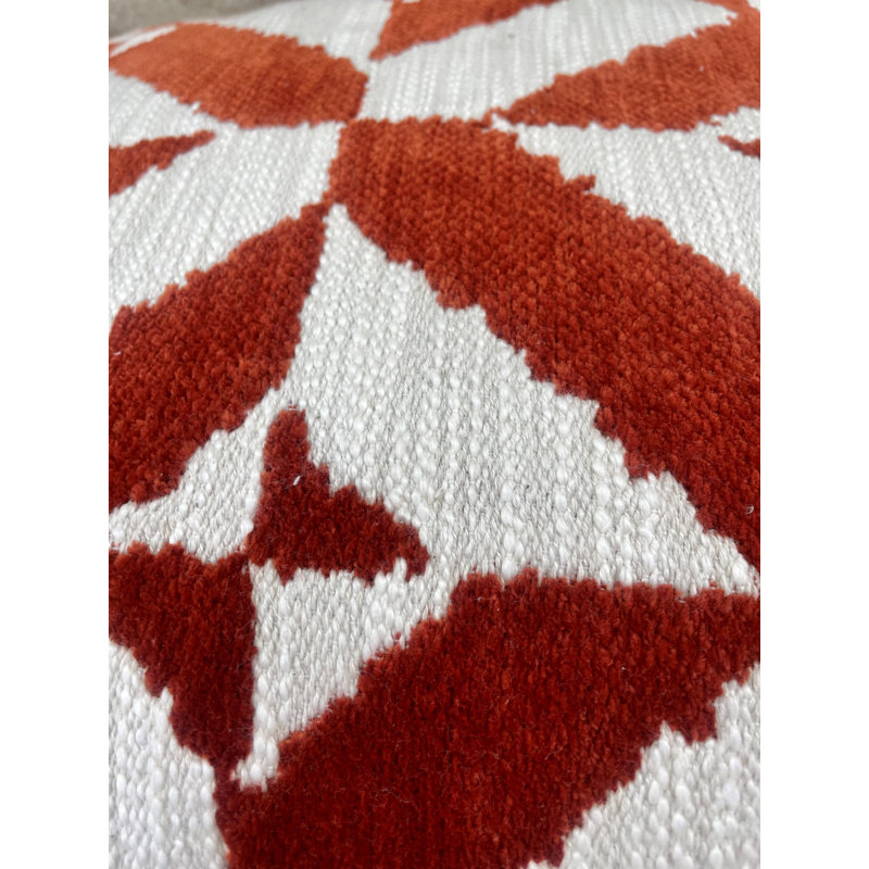 Toss Coussin géométrique alternant rouille naturelle 20 po x 20 po