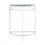Console décorative, verre trempé, métal pour le salon - blanc