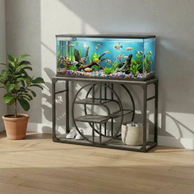 55-75 Gallon Metal Aquarium Stand Heavy-Duty Fish Tank Storage Cabinet