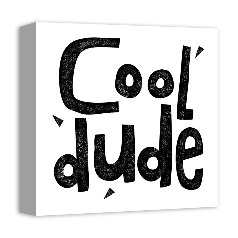 « cool dude », art encadré Malveaux, Toile tendue, H 12 po x l 12 po x P 1,25 po