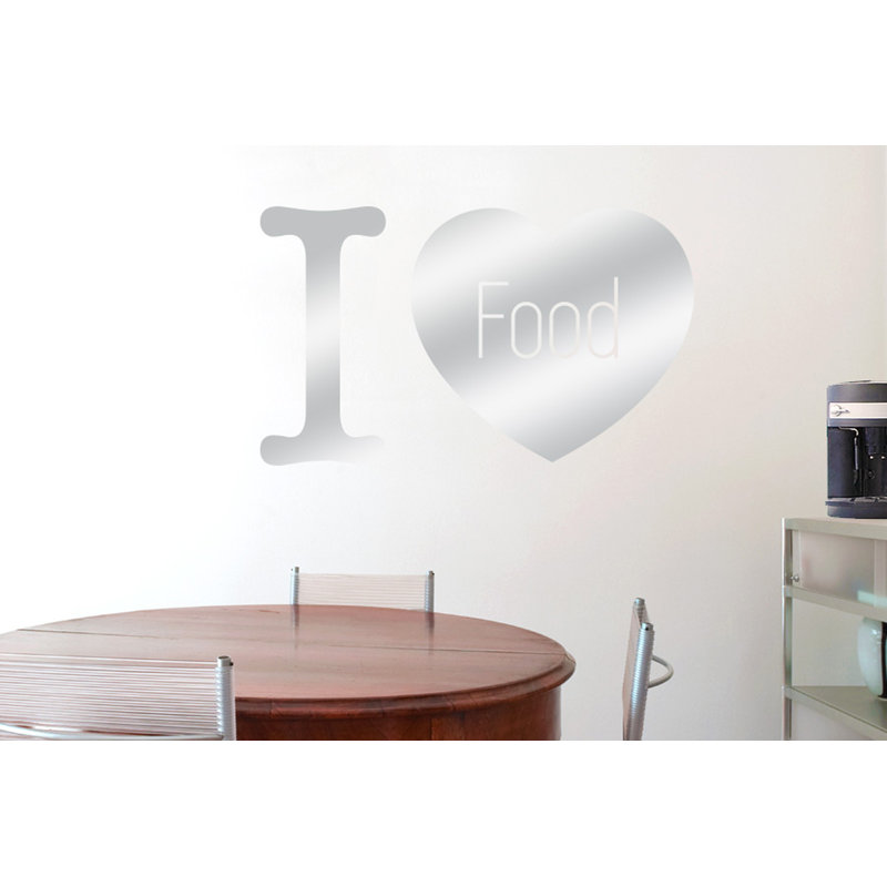 Food & Beverage Wall Decal, Shiny Silver, Large