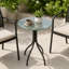 Plateau de table rond en verre trempé de 24 po, plateau de table en verre biseauté, plateau rond en verre transparent pour table basse de patio, résistant à la chaleur et aux égratignures
