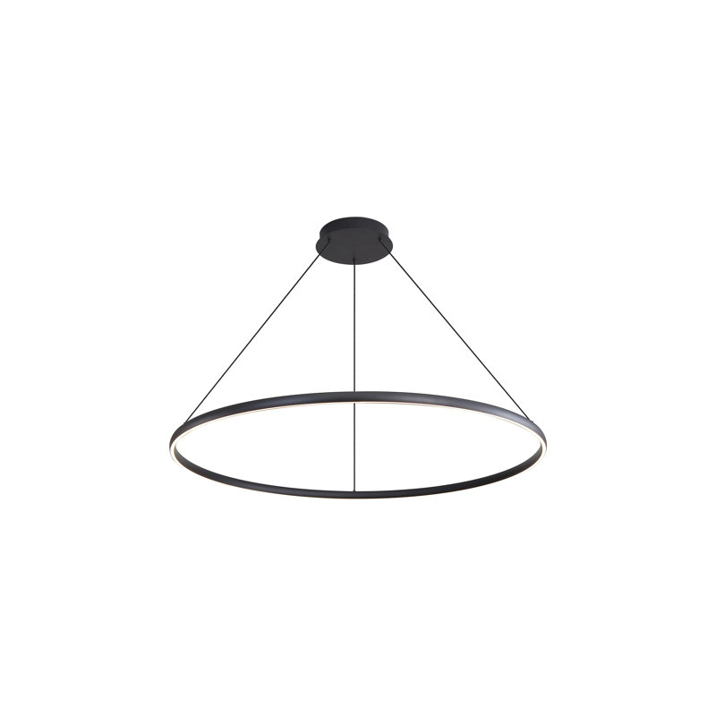 Veritas 35" LED Ring Chandelier, Sand Black