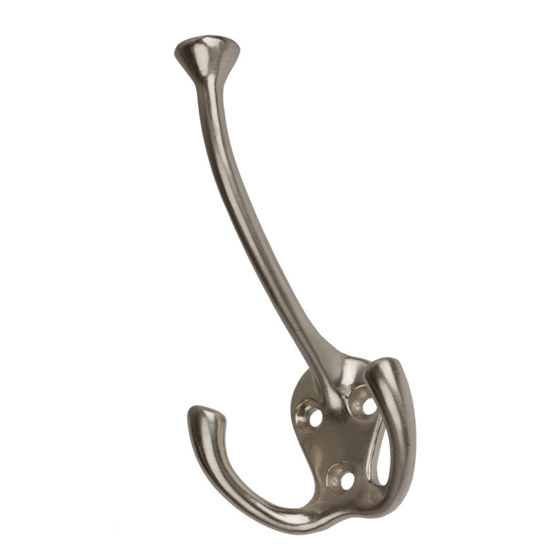 Wall Mounted Robe Hook, Satin Nickel