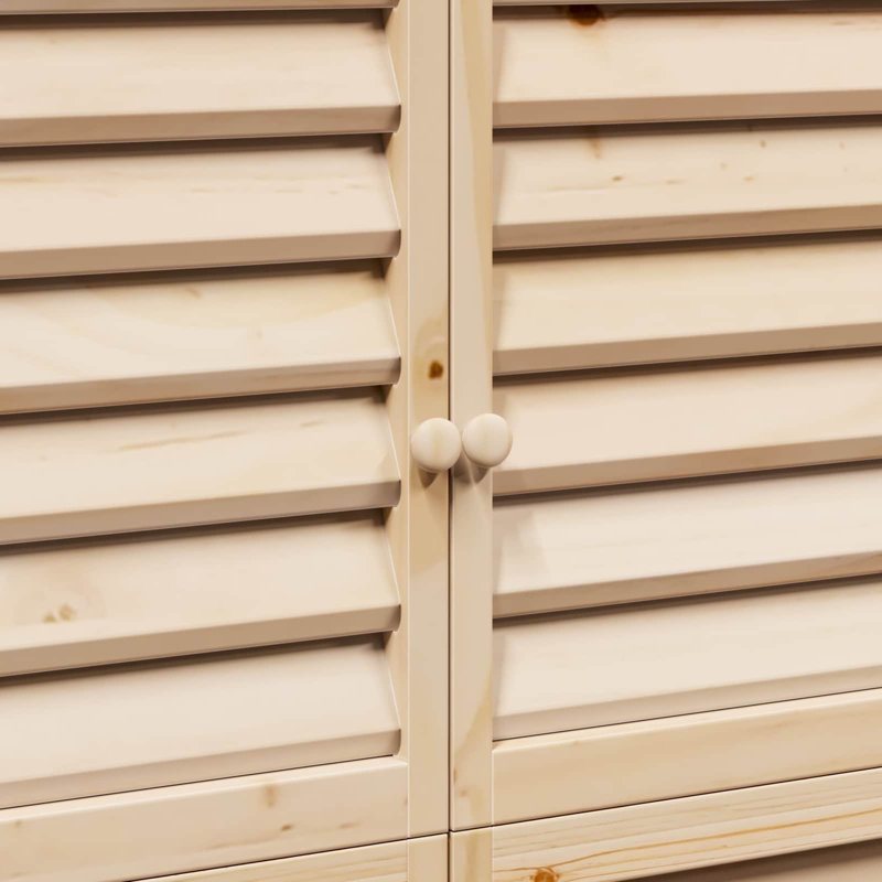 Vidaxl Garden Shed Solid Fir Wood Storage Cabinet Outdoor Modern Design Ample, Natural