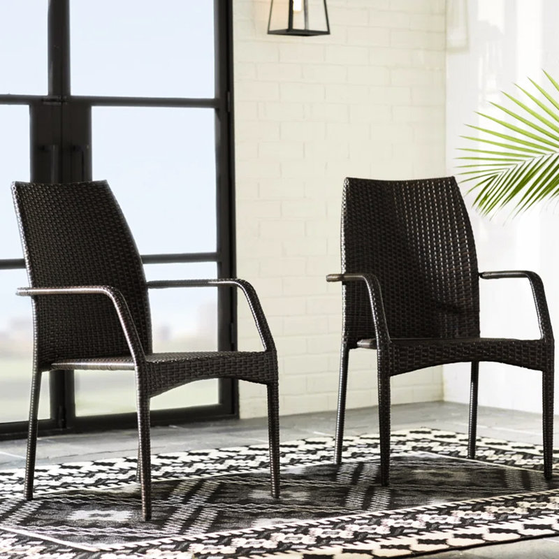 Chaise d'extérieur pour 2 personnes - Structure en fer, PE brun, collection de chaises ergonomiques, fabrication robuste, option de siège