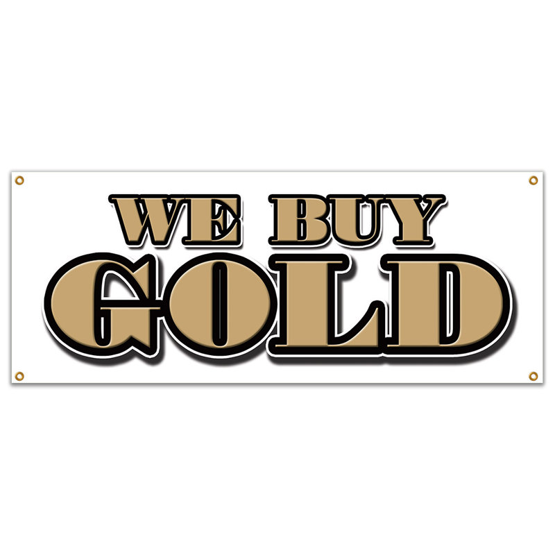 Enseigne de bannière We We Gold
