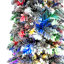 Ensemble d'arbres de Noël artificiels pré-éclairés pour la décoration des Fêtes, avec flocage de neige, pointes de branches multiples et divers modes d'éclairage