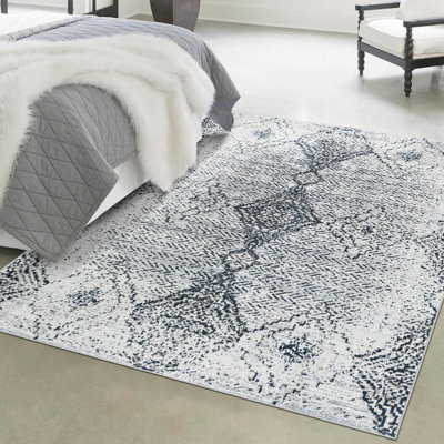 Tapis noir et blanc Langley Street® Chevron Massie