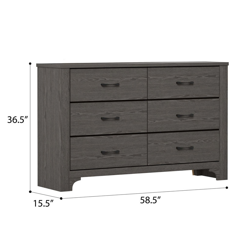 Junipe Brown 6-Drawer Dresser