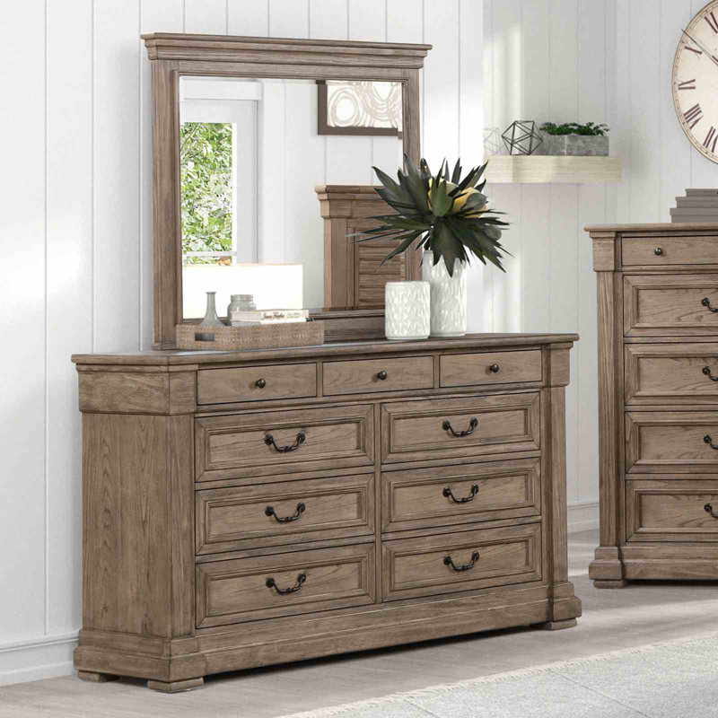 Commode à finition grise vieillie 1pc