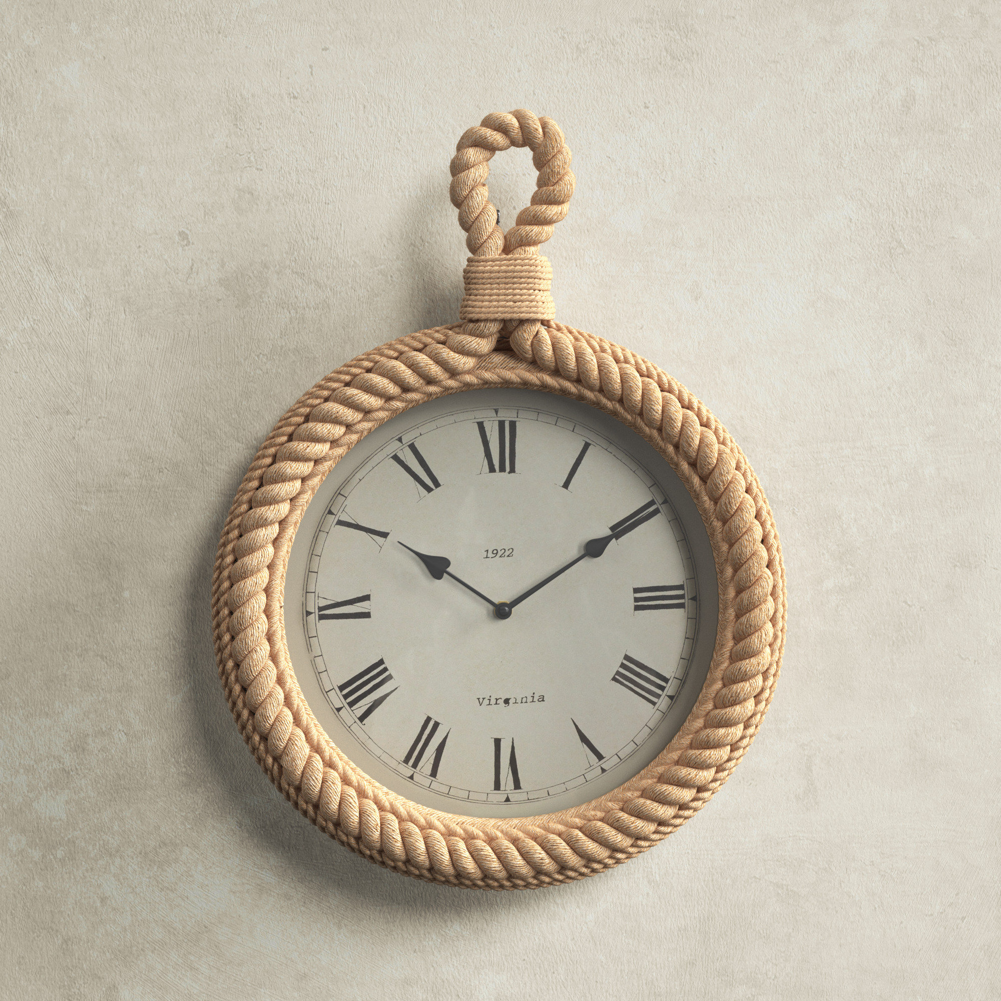Piara Jute Wall Clock, Small
