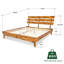 Lit plateforme en bois massif avec tête de lit ajustable Caden, style Mid-Century moderne-1991240174-1991240160