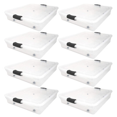 56 qt Plastic Storage Tote Set