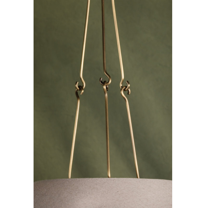 3 - Light Chandelier, Patina Brass