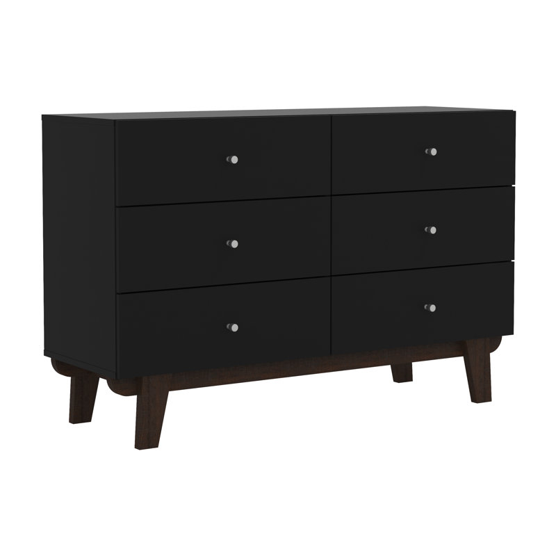 Hasler 47" W 6-Drawer Dresser, Matte Black