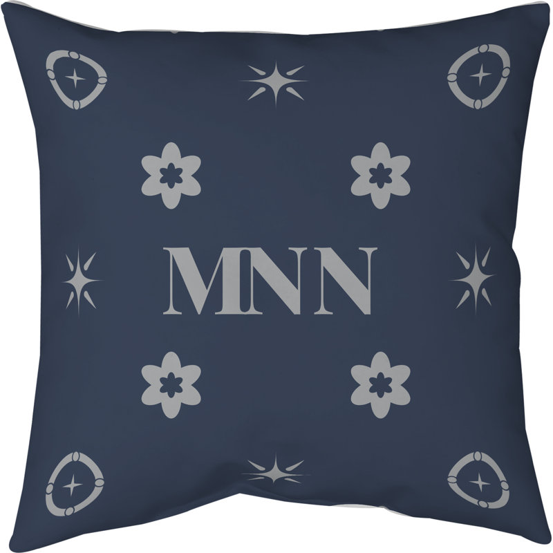Coussin en coton Minnesota Basketball, H 16 po x l 16 po, Minnesota - blanc / bleu marine