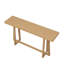 Console de 59,84 po, élégante table d'entrée rectangulaire, console d'extérieur pour patio, table de vestibule robuste, canapé pour vestibule, salon, chambre à coucher et patio, couleur bois, naturel-1442383146