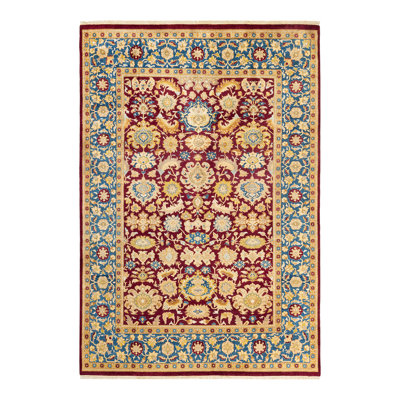 Keenan One-of-a-Kind 6'1" X 8'9" 2000s Wool Area Rug in Red