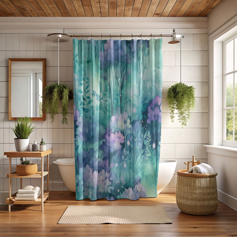 Rideau de douche Woodland Ascent, H 74 po x l 71 po