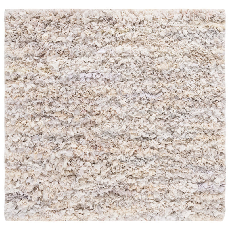 Tapis crème tissé à la main Adalbern, Carré 6 pi