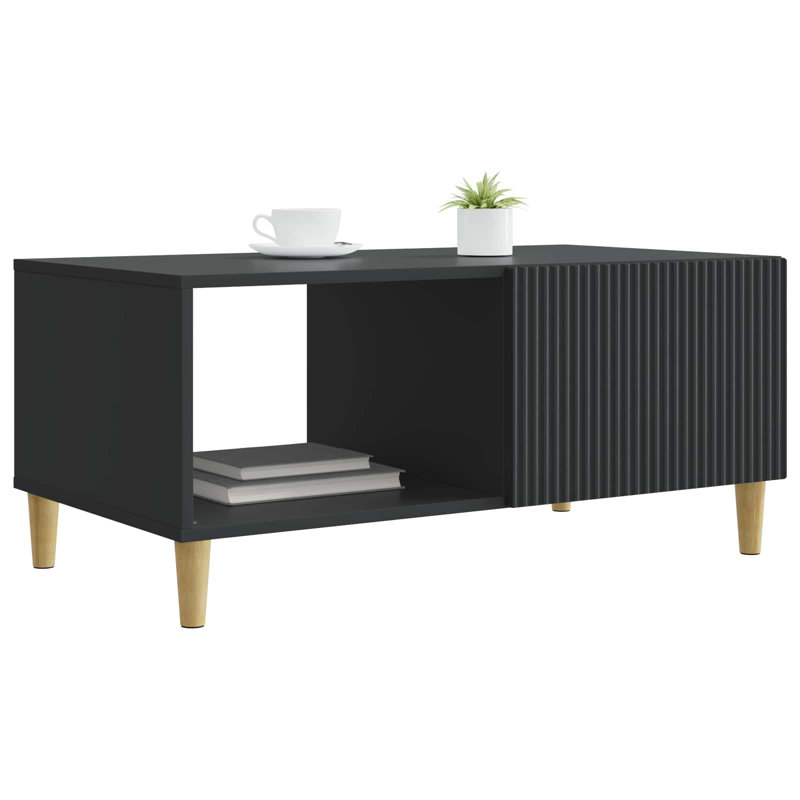 Coffee Table with Storage, Black, 40cm H x 90cm L x 50cm W