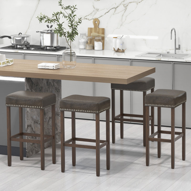 Tabouret Javeon, Tabouret de bar (siège d'une hauteur de 29,5 po), Gris