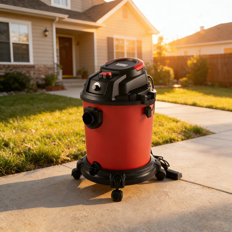 Aspirateur sec moderne humide 5 gallons Avira avec 4,3 HP de pointe et réglage de vitesse continu, Noir rouge