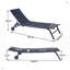 Chaise longue d'extérieur, fauteuil inclinable réglable en métal à cinq positions