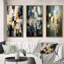 Yes To Everything Abstract Nova Blue - Abstract Painting Art Set Of 3 Pieces-1806764986-1806764984