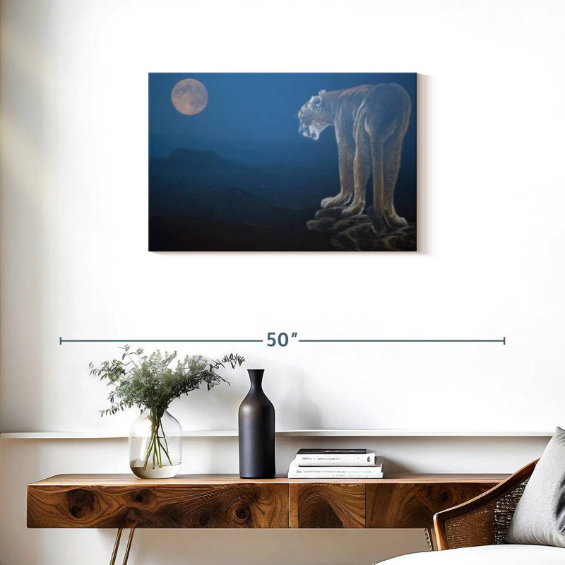 Cougar Scène de nuit, H 20 po x l 30 po