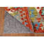 Tapis géométrique en laine Kilim 7 x 7