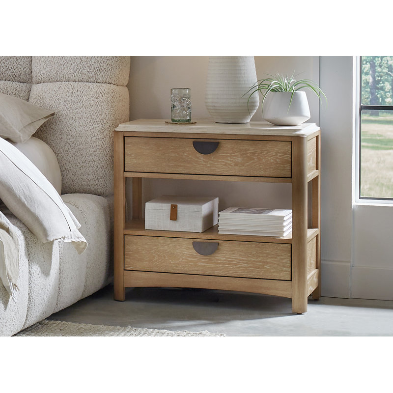 Table de chevet en bois massif Pula