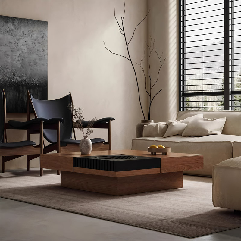 Pedestal Coffee Table with Storage