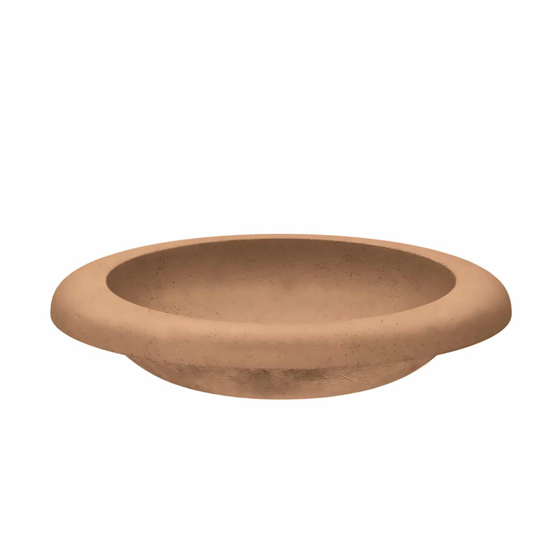 Cuyama NativeStone Concrete Handmade Oval Drop-In Bathroom Sink, Terracotta