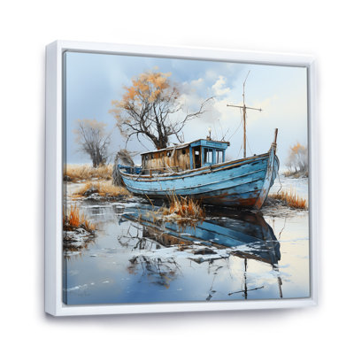 " Boat Fishing Charm In Winter "