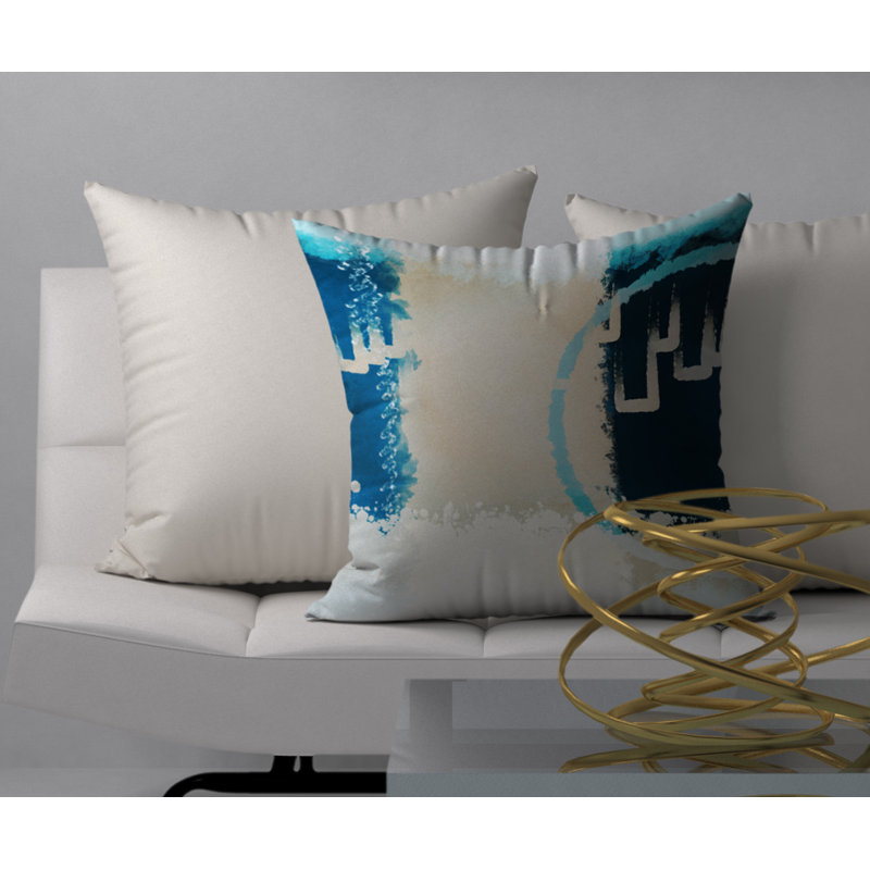 Abstract Reversible Throw Pillow, 20"x20"