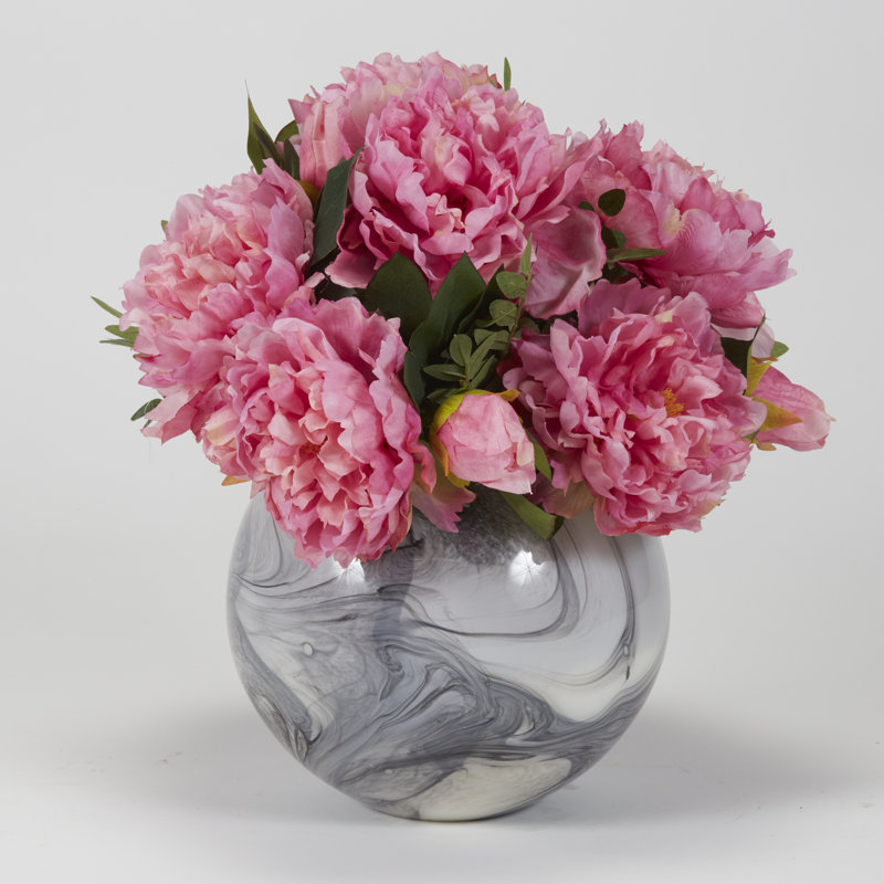 Belle pivoine en pot, Rose