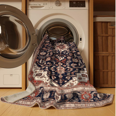 Machine Washable Persian Brown Area Rug