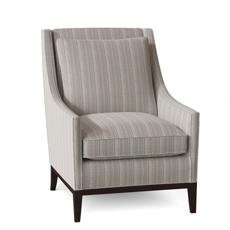 Eastside Wingback Chair, Gray, Black Walnut